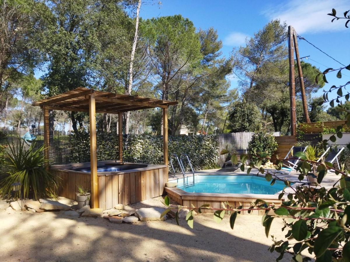 MAISON 5 Personnes EN GARRIGUE - PISCINE-SPA PRIVÉ Langlade Extérieur photo