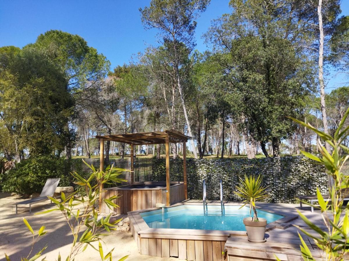 MAISON 5 Personnes EN GARRIGUE - PISCINE-SPA PRIVÉ Langlade Extérieur photo